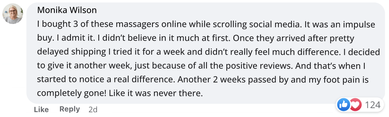 Nooro EMS Foot Massager testimonial