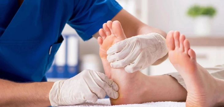 Nooro EMS Foot Massager patient with foot pain